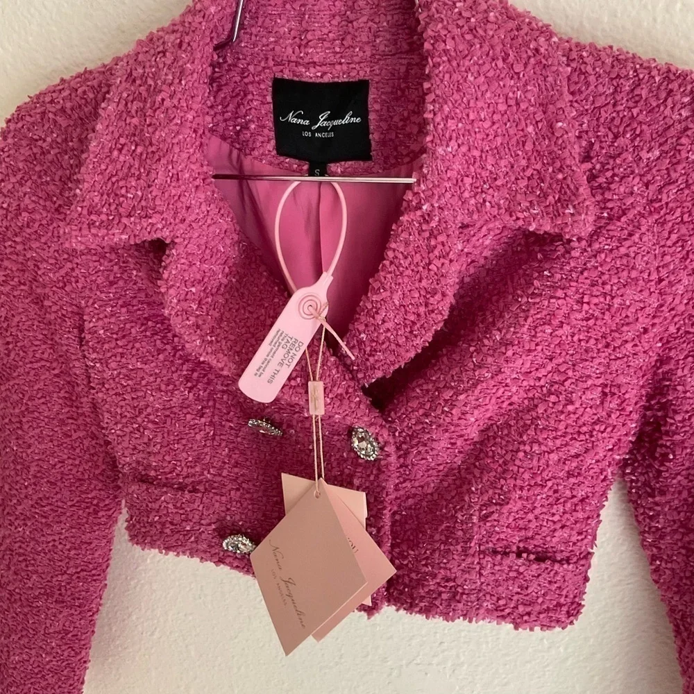 NWT Nana Jacqueline Pink Cropped Blazer